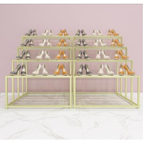 Creative mall clothing shop window Island display shelf water table high and low bag shoe rack display shelf