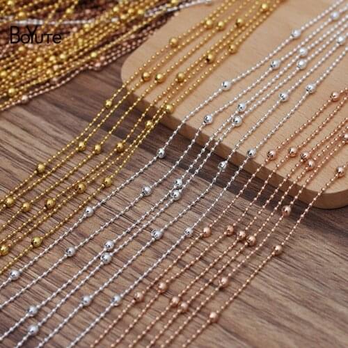 BoYuTe (90-95 Meters/Bag) 1.5MM 3.5MM Brass Bead Chain Materials Handmade Diy Chain Findings Accessories Wholesale