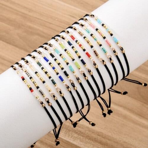 ORZTOON Fashion Boho Colorful Miyuki Bracelets For Women Braided Rope Glass Seed Beads Bracelet Bohemian Female Jewelry 2021 New
