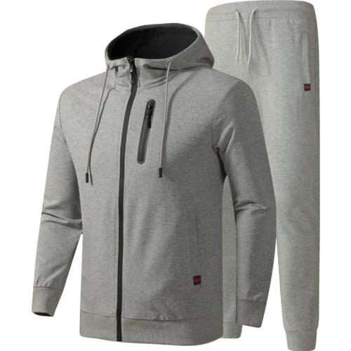 Mens Tracksuit Spring Autumn Cotton Sportswear Suits Male Casual Sets Sweatshirt+Pants Quality Clothes Asian Size L-6XL
