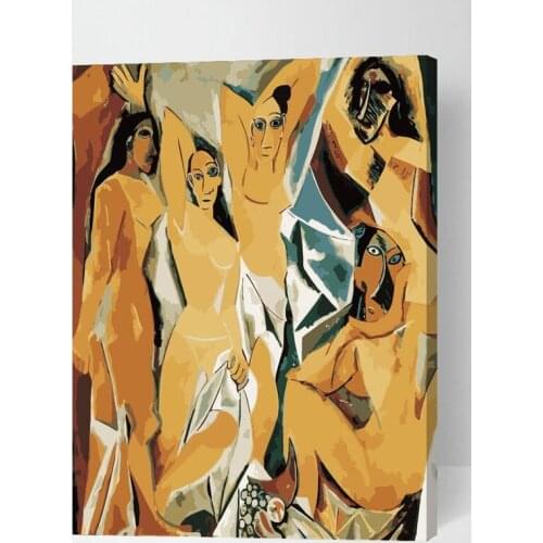Pablo Picasso "Awenon Maiden" Paint By Number Kit Oil Painting On Canvas Acrylic Painting Painting Cotton Canvas Modern And Post