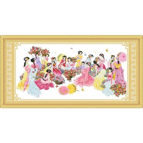 195X90cm Needlework,Printed Beauty series Cross stitch,Sets For Embroidery kit Cross-Stitching Silk floss