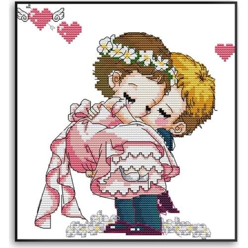 Joy Sunday Cross Stitch Kit wedding crossing decoration for home chinese embroidery Needlework Set Counted Cross Stitch crossing