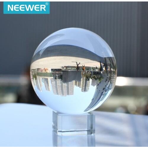 Neewer 80mm/3inch Clear Crystal Ball Globe with Free Crystal Stand for Feng Shui/Divination or Wedding/Home/Office Decoration