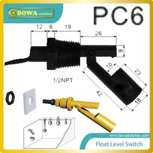 Single 1/2"NPT Lateral installation Float Level Switches control water level in tank or vessel and control water pump