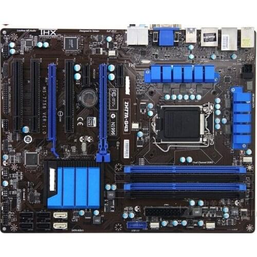Original used desktop motherboard for MSI ZH77A-G43 DDR3 LGA 1155 for I3 I5 I7 CPU 32GB H77 PC mainboard sales
