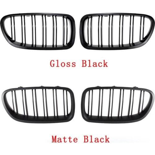 2pcs Auto Front Bumper Kidney Grill Racing Grilles Double Line For BMW 5 Series F10 F18 2010 2011 2012 2013 2014 2015 2016 2017