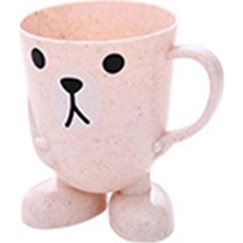 Cute Children Cartoon Animal Plastic Brush Teeth Tumbler Fashion Child Toothpaste Toothbrush Holders Couple Brushing Mug