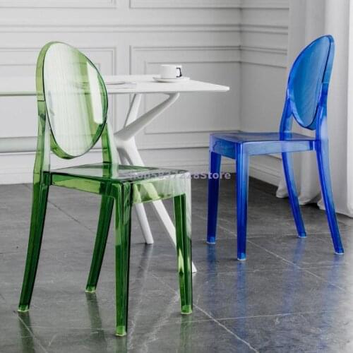 Nordic Transparent Chair Net Red Restaurant Acrylic Crystal Stool Creative Devil Dining Chair Household Makeup Plastic Chair