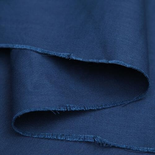 Fresh Italian Imported Orange/Purplish Blue Plain Twill Texture Linen Fabric
