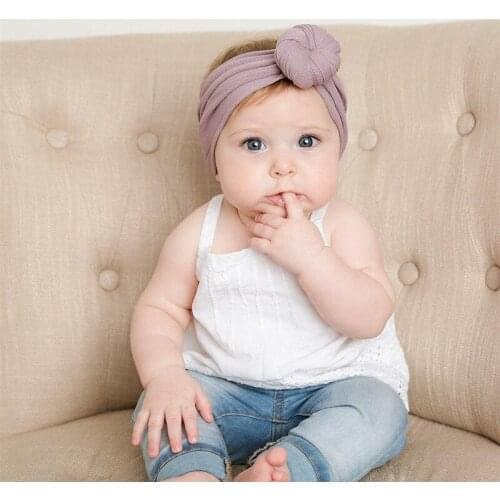 Baby Headband Newborn Girl Headbands Infant Turban Toddler Hair Accessories Nylon Cotton Headwrap Hair Band Cute Kawaii Soft
