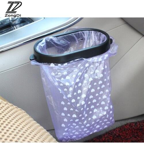 ZD Car Rubbish Bin Trash Bag Rack For VW Polo Jetta Toyota Corolla Mercedes W203 Saab Renault Megane 2 3 Captur Dacia Duster