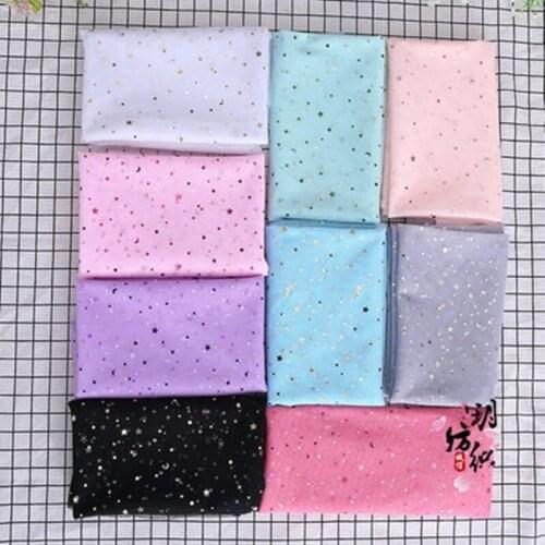 1.6*1 Meter/Bag Stars Moon Mesh Sequin Fabric DIY Baby Shower Skirt Wedding Party Decorations Background Props Decorative Cloth