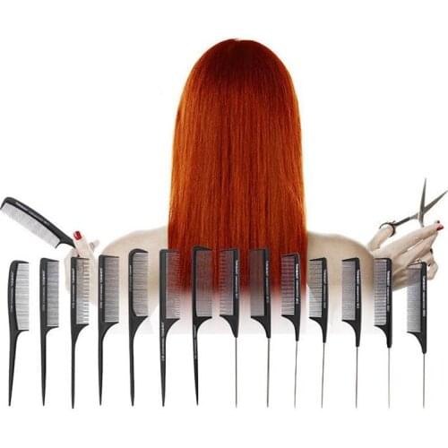 Professional Hair Brush Comb Anti-static Salon Barber Combs Black Hairbrush Hairdressing Combs Hair Styling Barber Accessaries