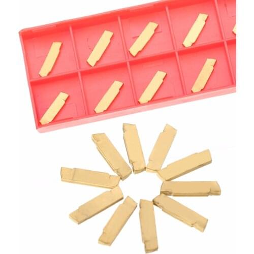 10pcs/set MGMN200-G Carbide Inserts High Quality Inserts with Box For MGEHR/MGIVR Grooving Cut-off Tool