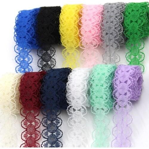 15mm 10 Yards Bud silk Lace Ribbon No Stretch DIY Hair Accessory Hair Bow Headpiece Bow Tie Under wear Clothing Material