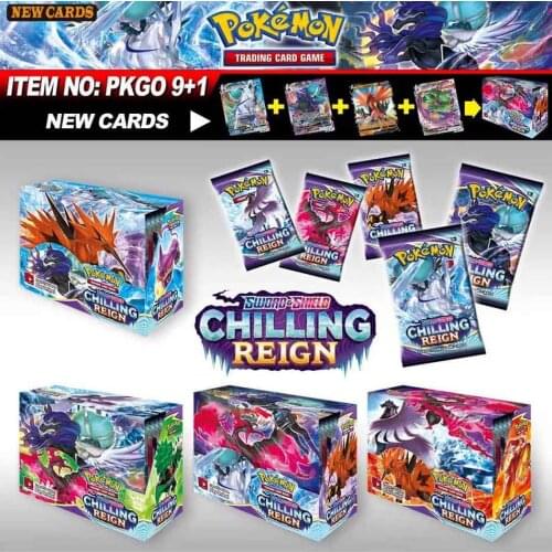 360pcs Pokemon cards Sword & Shield Booster Box Collectible Trading Cards Game Child gift Chilling Reign box French