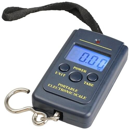 40kg x 10g Mini Digital Scale for Fishing Luggage Travel Weighting Steelyard Hanging Electronic Hook Scale Kitchen Weight Tool