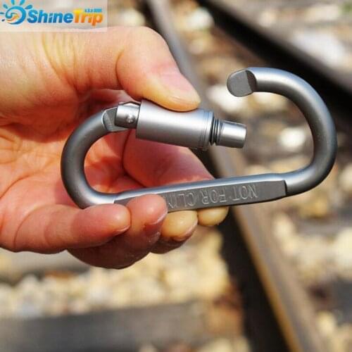 5PCS 8* 4.2cm Outdoor Sports Aluminium Alloy Safety Buckle Keychain Climbing Button Carabiner Camping Hiking Hook free shipping