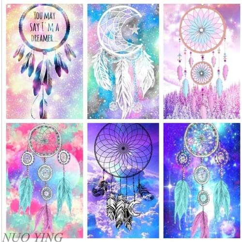 5D DIY Diamond Painting Dream Catcher Color Bell Picture Full Square/Round Rhinestone Mosaic Home Decor Cross Stitch Gift