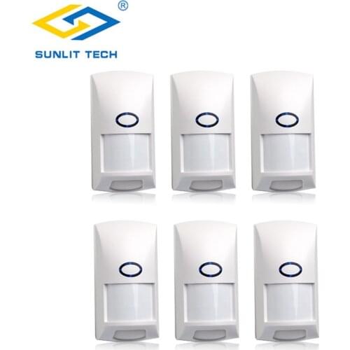 6pcs 433Mhz PIR Sensor Anti-pet Immunity Wireless Infrared Motion Sensor Detector For Home Security Alarm System Alarm Kit