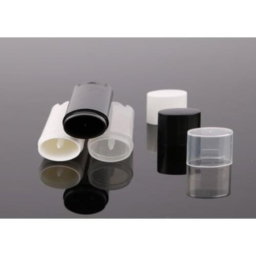 6Pcs/Lot Oval Shape 4.5g Lipbalm Tube Packing Bottle Contaienr Twist Empty Lipstick Tube In White/Clear/Black Color