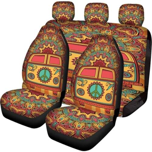 7-piece car seat cover 3D printing front seat protector seat cover auto parts cushion most car manufacturing complete set