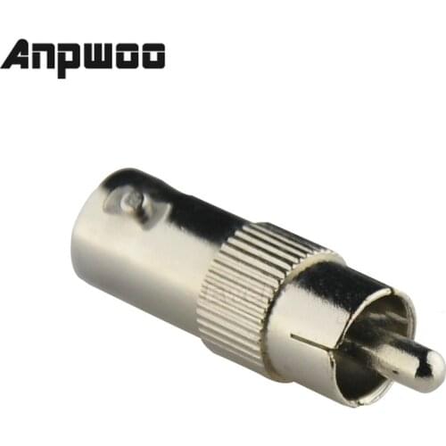 ANPWOO 10x RCA Male to BNC Female Jack Connector Adapter Coupler Plug for CCTV Camera