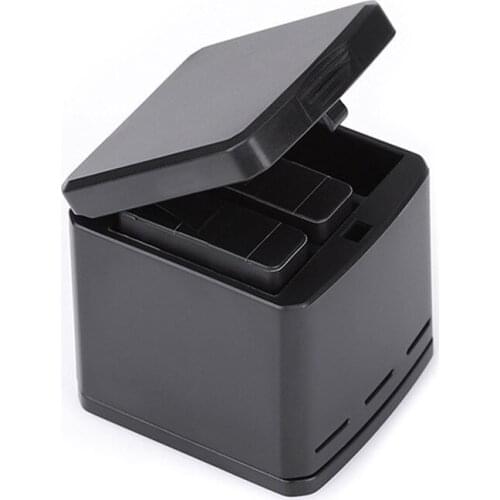 Battery Charger for GoPro Hero 8 7 6 5 Action Camera Travel Three Slots 3 Battery Charging Carrying Storage Case