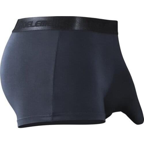 Modal Mens Boxers Sexy Gay Underwear Breathable Panties Man Solid JJ Penis Pouch Underpants Male Boxer Briefs Homme Plus Size