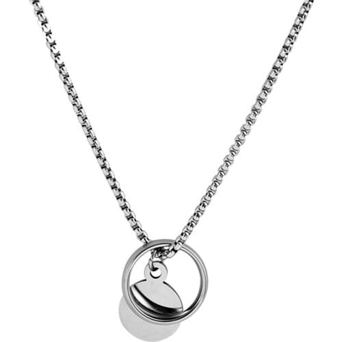 316L stainless steel fadeless cyber celebrity same necklace neutral hoodie jewelry chain simple couple joker chain accessories