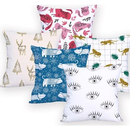 Cat cushion cover colorful decorative cushions custom Hot Sale pillow cover crane cushions decorative cushion covers for car