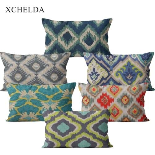 Cotton Pillow Cover Decorative Case Cushion Cover 30*50 Retro Abstract Throw Pillowcase Linen Home Decor for Sofa Bed