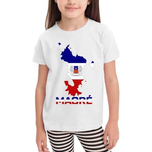 Blason Carte Inscription De Mayotte En Mahorais (BBR) (Maoré) Childrens T-shirt Funny R278 T-shirts Eur Size
