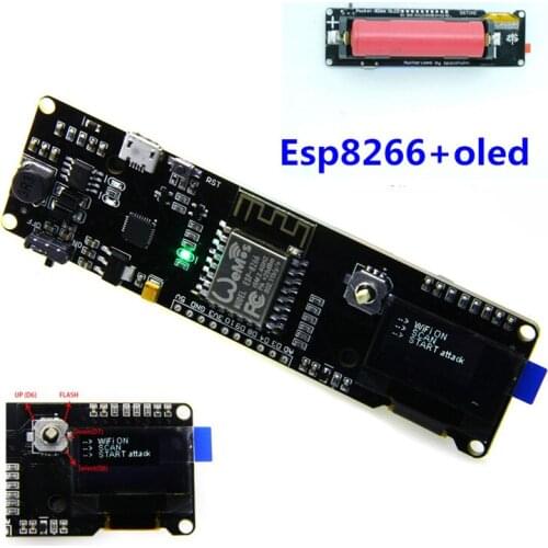 ESP8266 NODEMCU+0.96 OLED development board + 18650 charging system