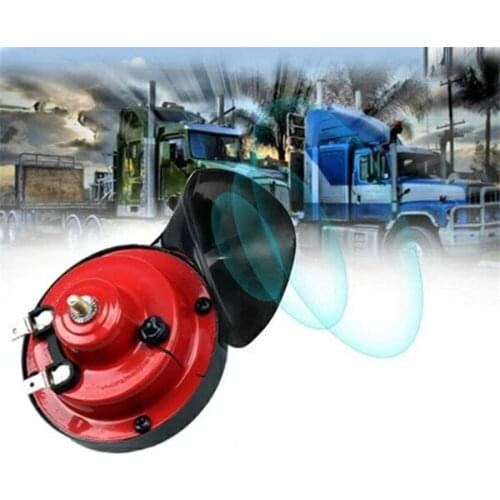 Loud 110DB 12V Black Electric Snail Horn Air Horn Raging Sound Universal Fi