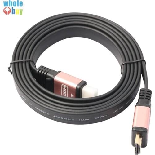 2.0 4K Pro HDMI Cable 1m/1.8m/3M/5M/10M Gold Plated Flat Cable Support HD Quad HD 1440p 3D HD 2x1080p HD 2160p 50pcs/lot