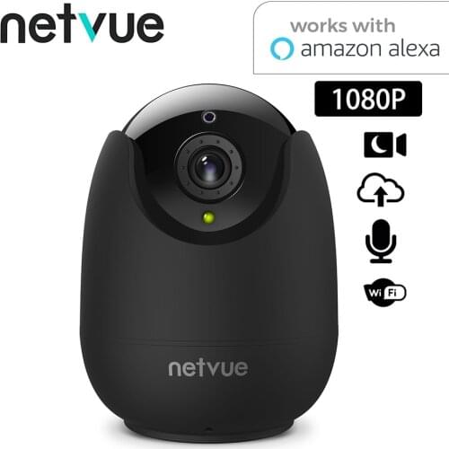 NETVUE Ip Camera 1080P Wifi Alexa Smart Ai Night Vision Pet Security Camera Baby Monitor 360 Angle Fhd With App