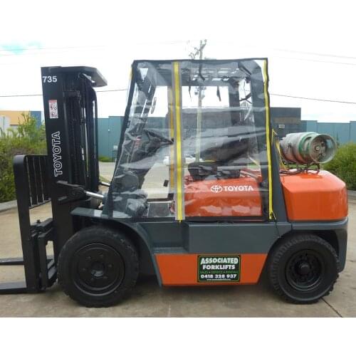 ITAILORMAKER Forklift SUN & Rain Heavy Duty Cab Enclosure Cover Universal Size Clear Vinyl