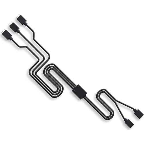 ARGB 1 To 3 3PIN 5V Adapter Cable 3Pin Connector Cable For Computer Case Fan RGB LED Tape Compact Size And Lightweight