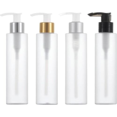 200ml frosted plastic PET bottle silver gold black press pump serum/lotion/toner/emulsion/foundation anti-UV packing