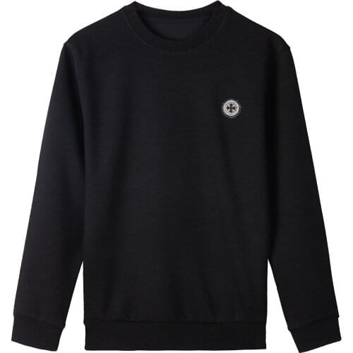 Votsein Mens Casual Sweatshirts Crew Neck Letter Printing Long Sleeve Classic Fleece