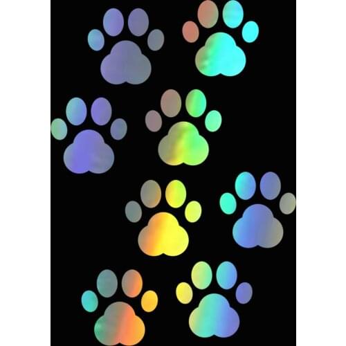 WaveHands 3D Cute Cartoon Dog Cat Paw Car Stickers Dog Cat Love Pet Car Decal Window Bumper Sticker Car stickers 15.8x11.2cm