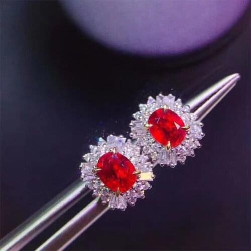 New Arrival Natural and Real Ruby Earring Natural And Real 925 sterling silver Rubby Earring Fashion Ring