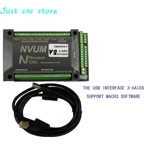 NVUM CNC MACH3 4 axis controller USB port stepping motor motion control card engraving machine speed controller dc 200KHZ