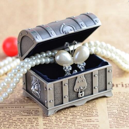Pewter plated rectangular shape metal jewelry box trinket box money box