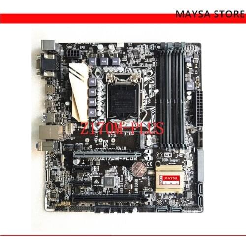 Original motherboard for ASUS Z170M-PLUS DDR4 LGA 1151 USB2.0 USB3.0 USB3.1 64GB DVI VGA HDMI Desktop motherboard