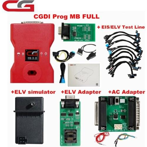 Original CGDI MB Prog for Benz Auto Key Programmer Support All Key Lost+Add Key Fast+Calculate Password With AC ELV Adapter