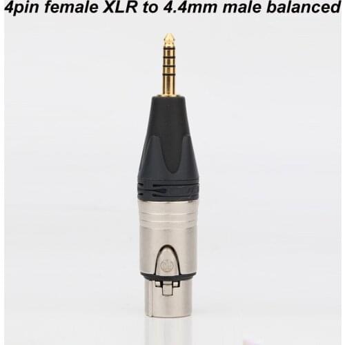 YTER HIFI 4 Pin XLR to 4.4mm Pentaconn Adapter Male to Female Angle for home audio equipment