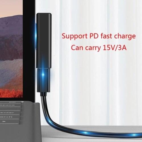 Fast Charging Plug Converter Type C Female PD for Surface Pro 3 4 5 6 Go Connector for USB C Female Adapter Surface Book